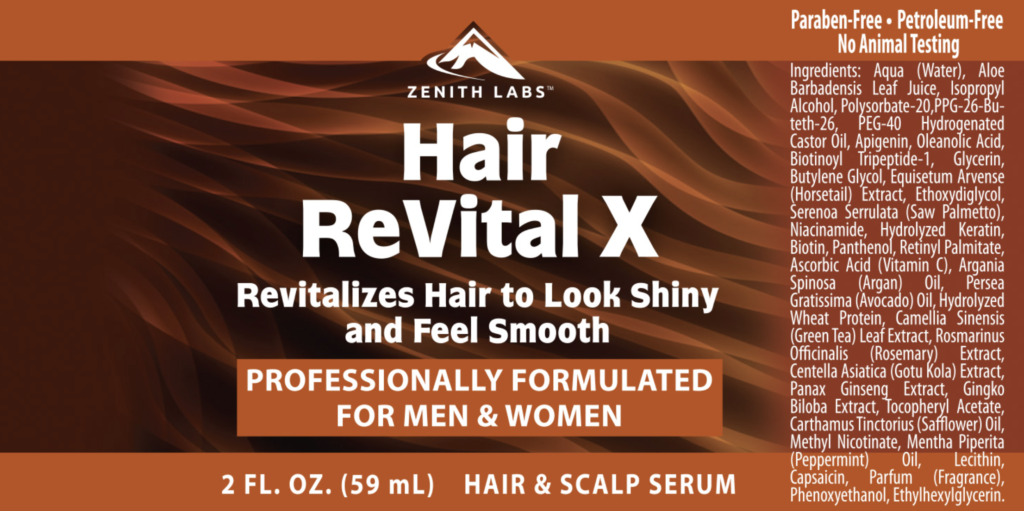 Hair Revital X - Hair & Scalp Serum Ingredients