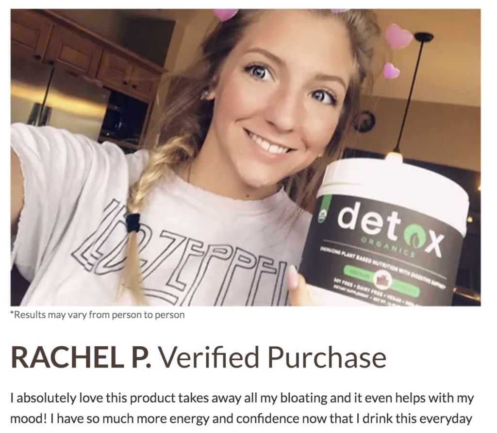 Rachel Detox Organics Review and Testimonial